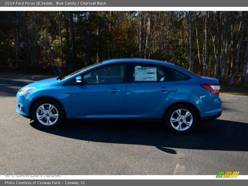 Blue Candy / Charcoal Black 2014 Ford Focus SE Sedan