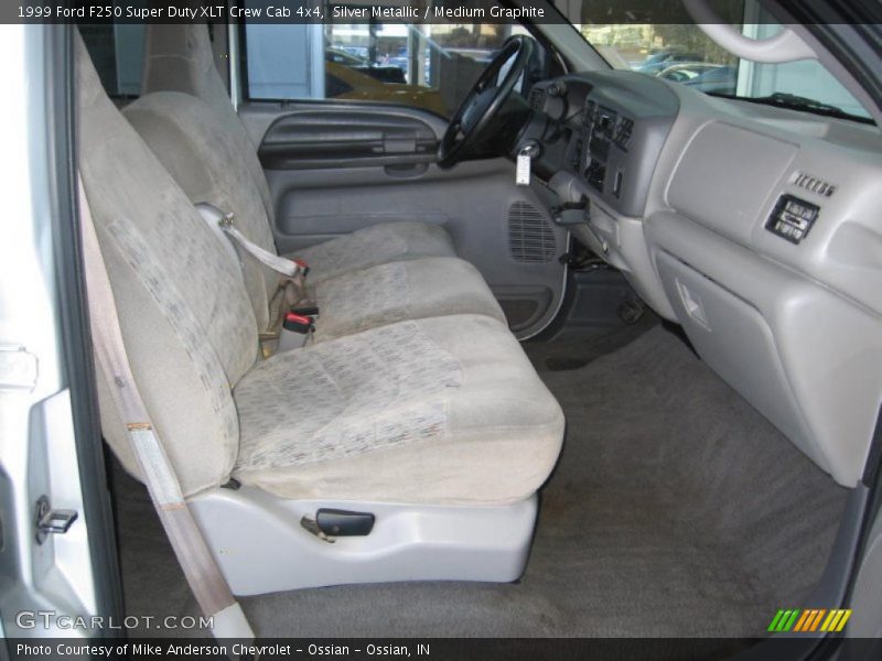 Silver Metallic / Medium Graphite 1999 Ford F250 Super Duty XLT Crew Cab 4x4