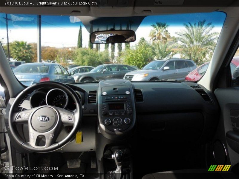Bright Silver / Black Soul Logo Cloth 2013 Kia Soul +