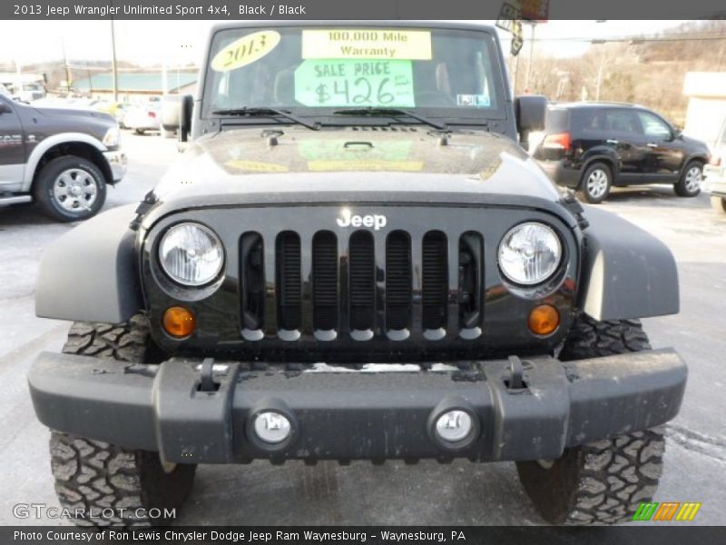 Black / Black 2013 Jeep Wrangler Unlimited Sport 4x4