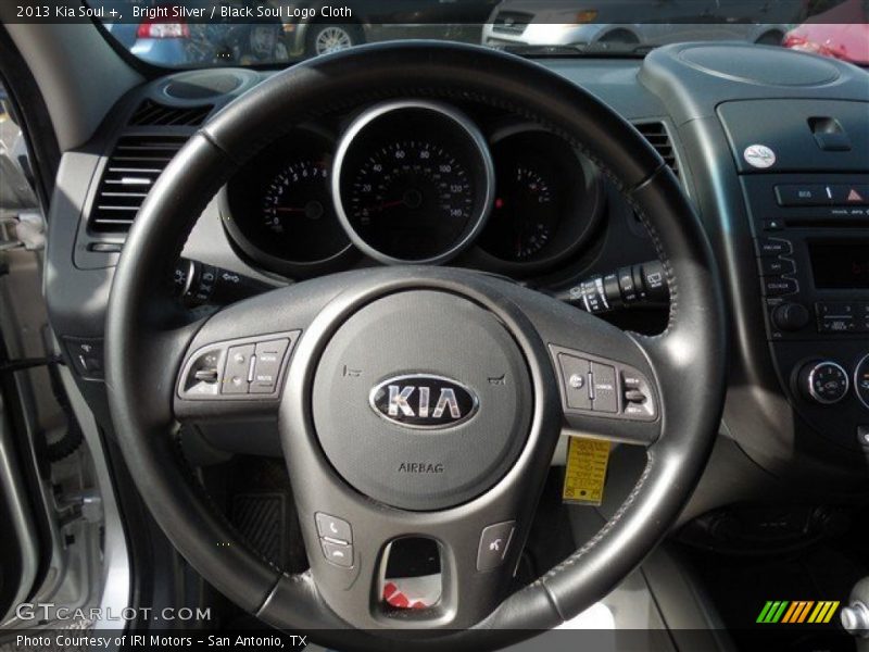 Bright Silver / Black Soul Logo Cloth 2013 Kia Soul +