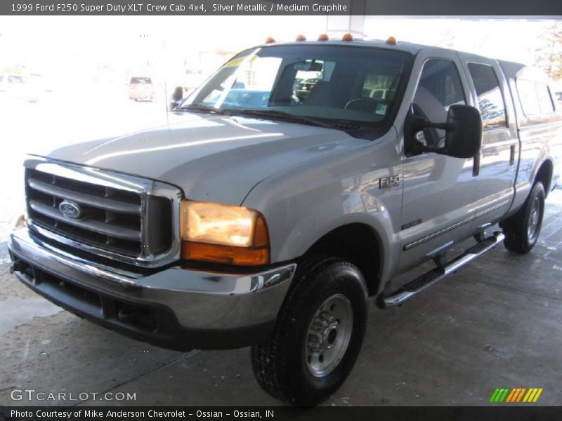 Silver Metallic / Medium Graphite 1999 Ford F250 Super Duty XLT Crew Cab 4x4