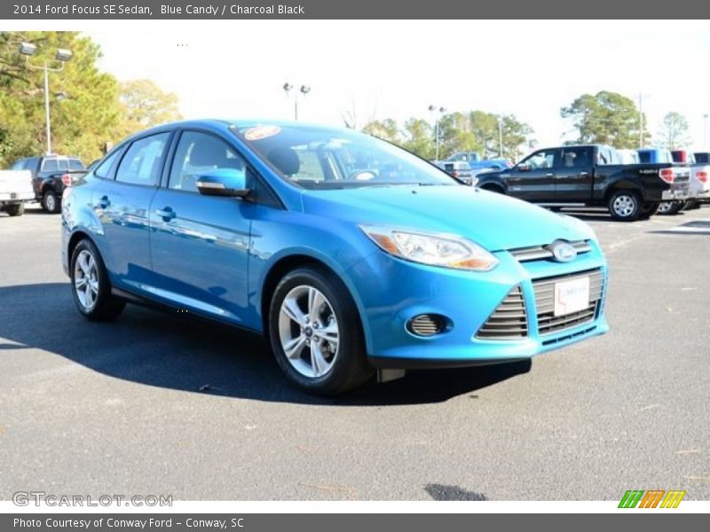 Blue Candy / Charcoal Black 2014 Ford Focus SE Sedan