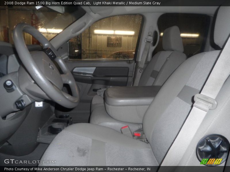 Light Khaki Metallic / Medium Slate Gray 2008 Dodge Ram 1500 Big Horn Edition Quad Cab