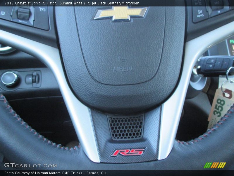 Summit White / RS Jet Black Leather/Microfiber 2013 Chevrolet Sonic RS Hatch