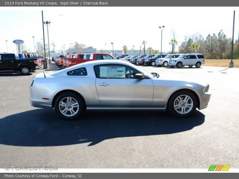 Ingot Silver / Charcoal Black 2014 Ford Mustang V6 Coupe