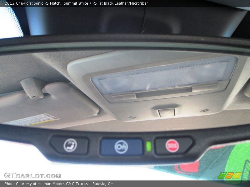 Summit White / RS Jet Black Leather/Microfiber 2013 Chevrolet Sonic RS Hatch