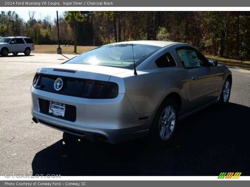 Ingot Silver / Charcoal Black 2014 Ford Mustang V6 Coupe