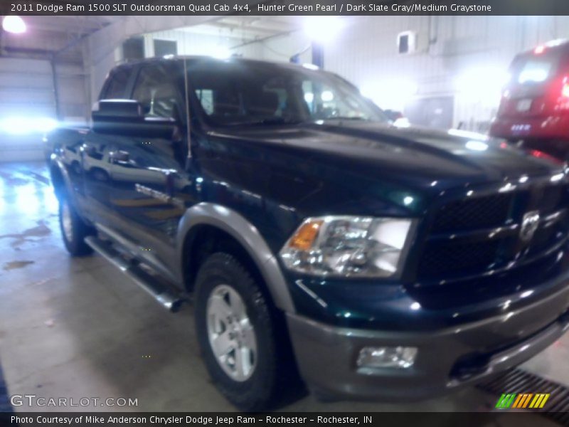 Hunter Green Pearl / Dark Slate Gray/Medium Graystone 2011 Dodge Ram 1500 SLT Outdoorsman Quad Cab 4x4