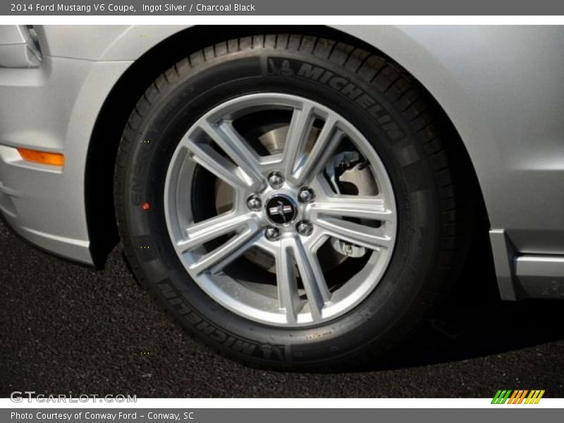 Ingot Silver / Charcoal Black 2014 Ford Mustang V6 Coupe