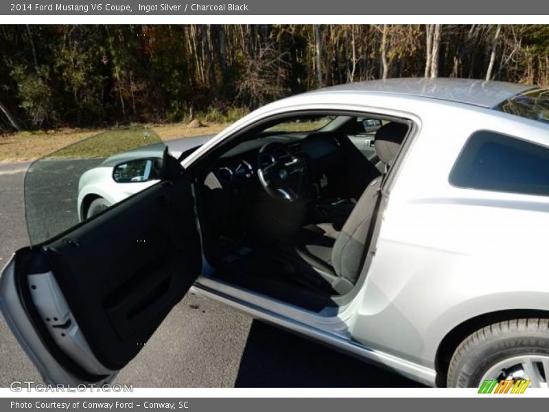 Ingot Silver / Charcoal Black 2014 Ford Mustang V6 Coupe