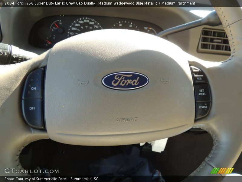 Medium Wedgewood Blue Metallic / Medium Parchment 2004 Ford F350 Super Duty Lariat Crew Cab Dually