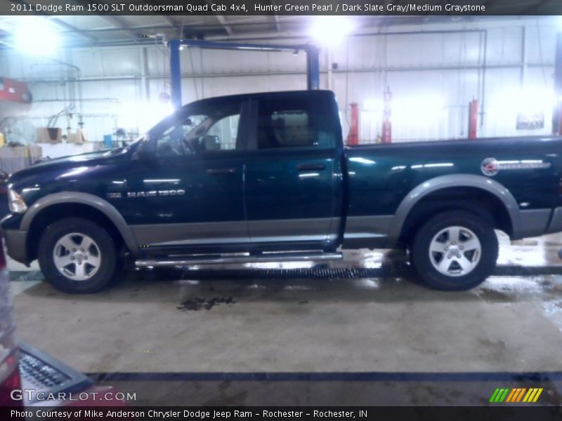 Hunter Green Pearl / Dark Slate Gray/Medium Graystone 2011 Dodge Ram 1500 SLT Outdoorsman Quad Cab 4x4