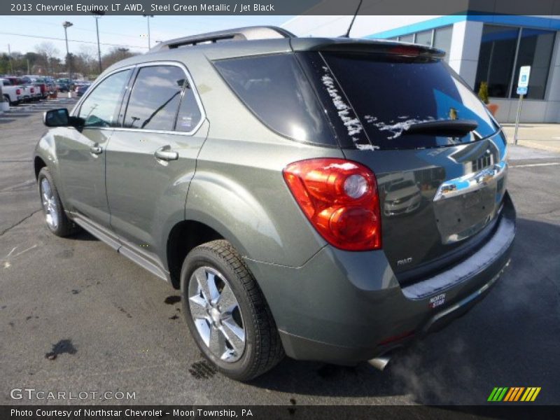 Steel Green Metallic / Jet Black 2013 Chevrolet Equinox LT AWD