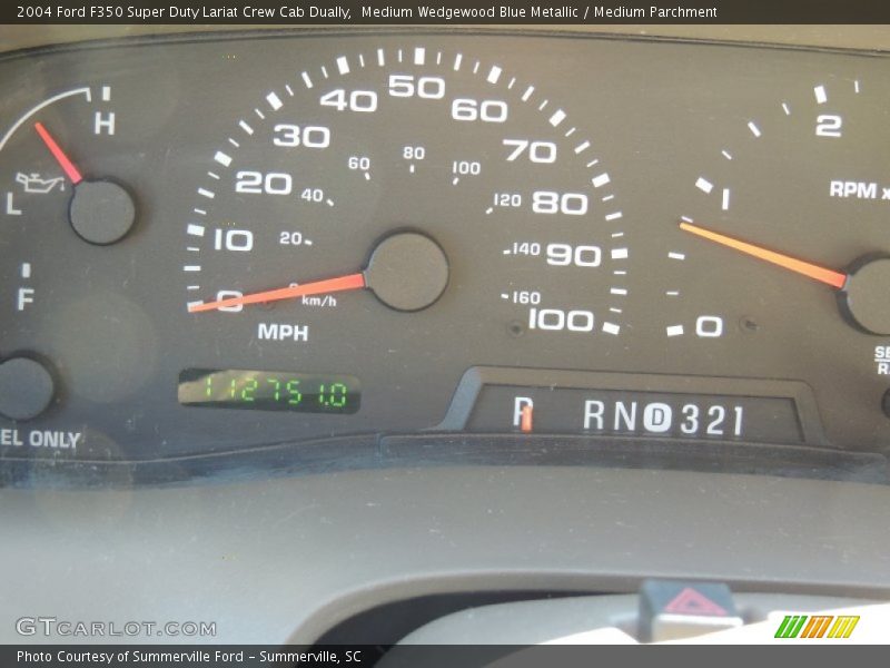 Medium Wedgewood Blue Metallic / Medium Parchment 2004 Ford F350 Super Duty Lariat Crew Cab Dually