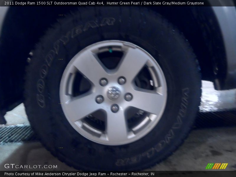 Hunter Green Pearl / Dark Slate Gray/Medium Graystone 2011 Dodge Ram 1500 SLT Outdoorsman Quad Cab 4x4
