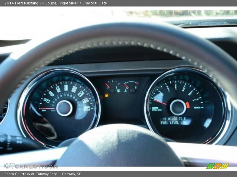 Ingot Silver / Charcoal Black 2014 Ford Mustang V6 Coupe