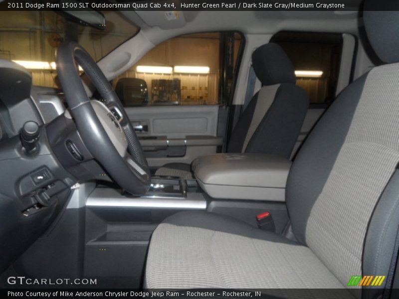 Hunter Green Pearl / Dark Slate Gray/Medium Graystone 2011 Dodge Ram 1500 SLT Outdoorsman Quad Cab 4x4