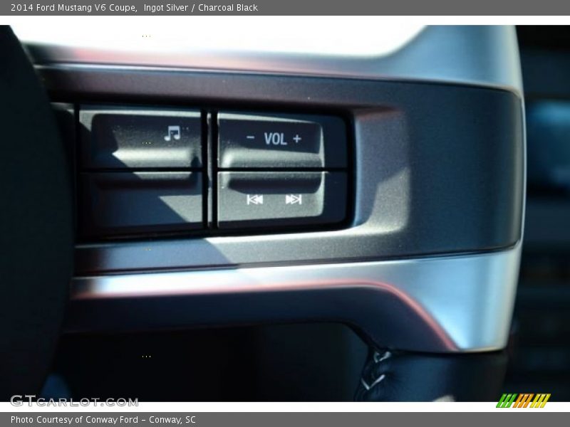 Ingot Silver / Charcoal Black 2014 Ford Mustang V6 Coupe