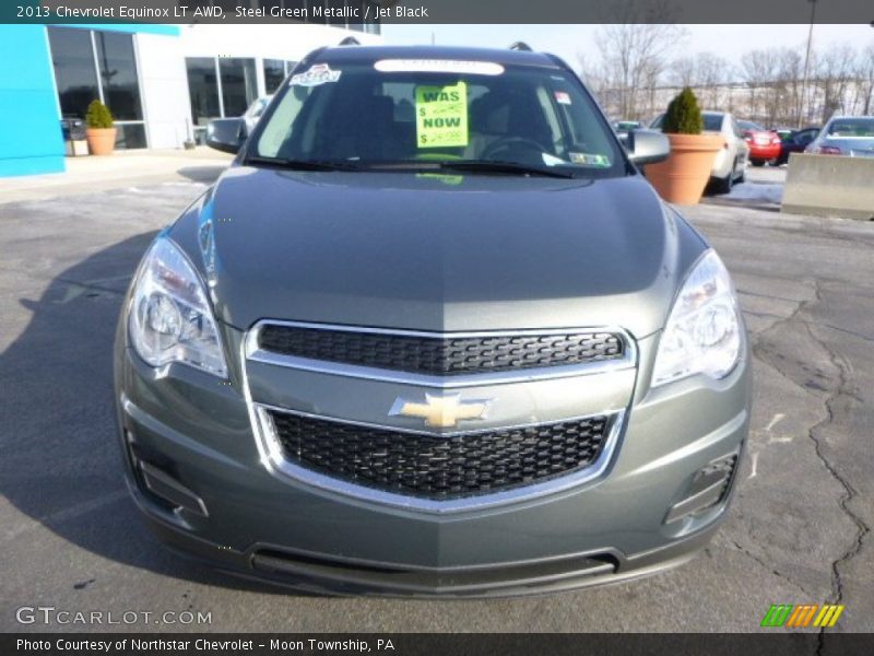 Steel Green Metallic / Jet Black 2013 Chevrolet Equinox LT AWD