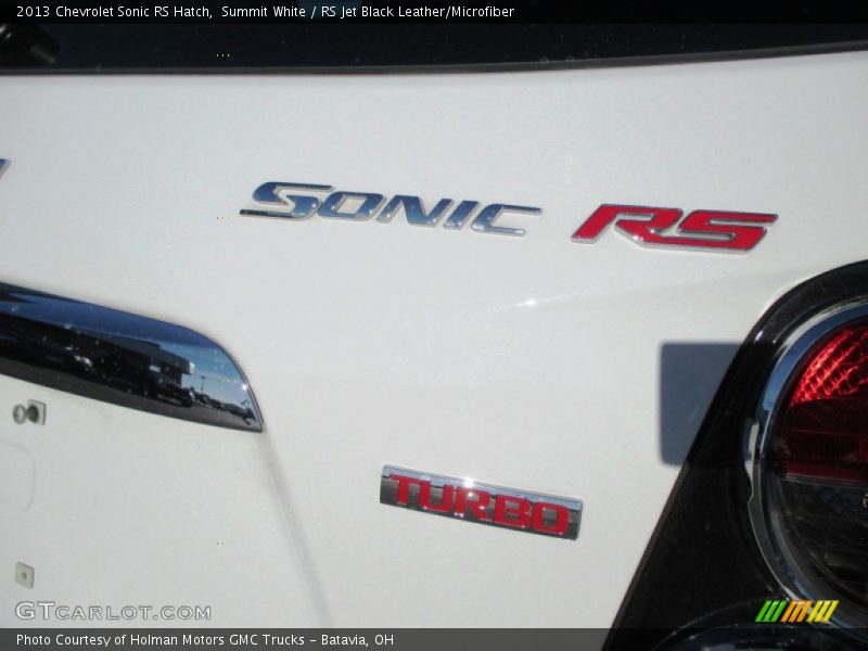 Summit White / RS Jet Black Leather/Microfiber 2013 Chevrolet Sonic RS Hatch
