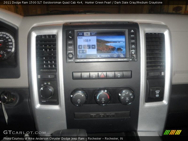 Hunter Green Pearl / Dark Slate Gray/Medium Graystone 2011 Dodge Ram 1500 SLT Outdoorsman Quad Cab 4x4