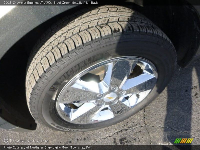 Steel Green Metallic / Jet Black 2013 Chevrolet Equinox LT AWD