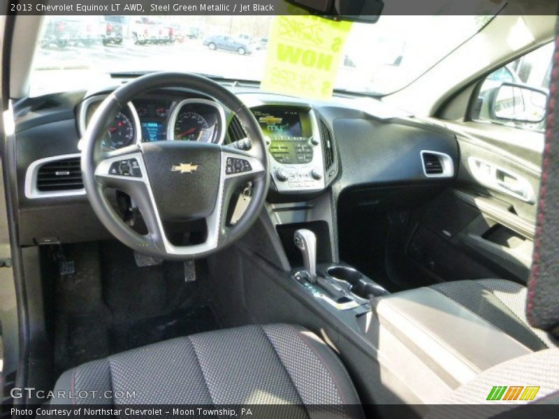 Steel Green Metallic / Jet Black 2013 Chevrolet Equinox LT AWD