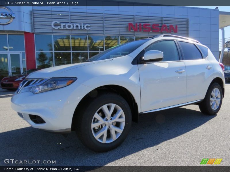 Pearl White / Beige 2014 Nissan Murano SL