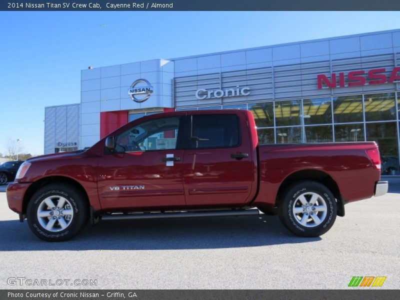 Cayenne Red / Almond 2014 Nissan Titan SV Crew Cab