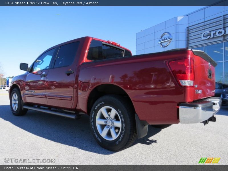 Cayenne Red / Almond 2014 Nissan Titan SV Crew Cab
