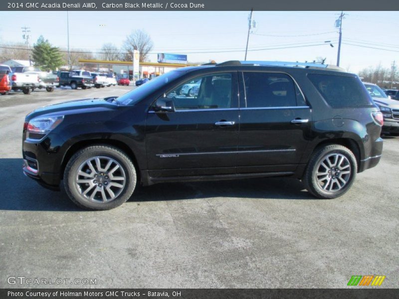 Carbon Black Metallic / Cocoa Dune 2014 GMC Acadia Denali AWD