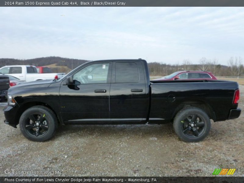 Black / Black/Diesel Gray 2014 Ram 1500 Express Quad Cab 4x4