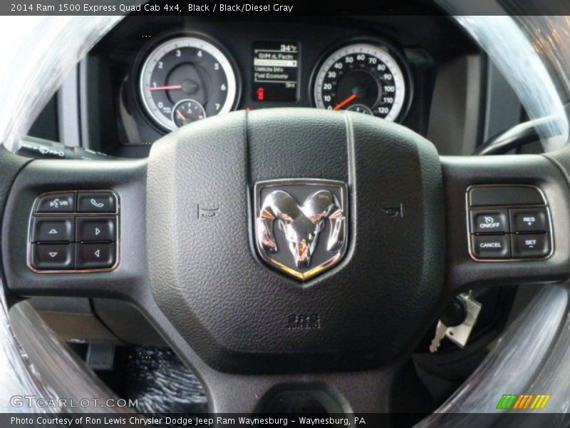Black / Black/Diesel Gray 2014 Ram 1500 Express Quad Cab 4x4