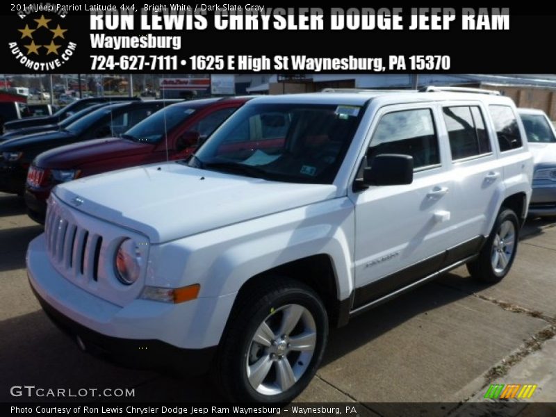 Bright White / Dark Slate Gray 2014 Jeep Patriot Latitude 4x4