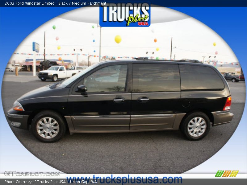 Black / Medium Parchment 2003 Ford Windstar Limited