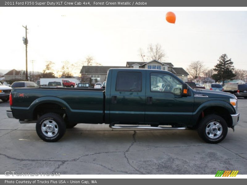 Forest Green Metallic / Adobe 2011 Ford F350 Super Duty XLT Crew Cab 4x4