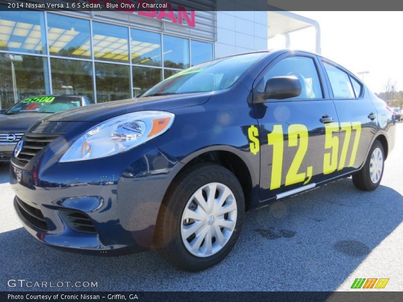Blue Onyx / Charcoal 2014 Nissan Versa 1.6 S Sedan