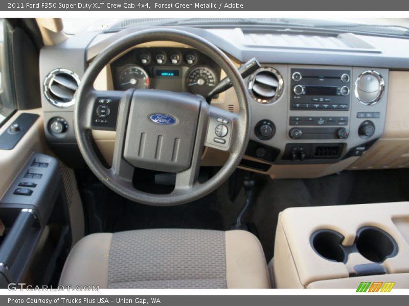 Forest Green Metallic / Adobe 2011 Ford F350 Super Duty XLT Crew Cab 4x4