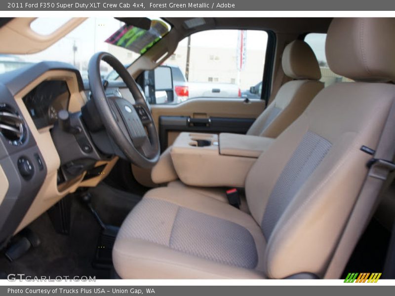 Forest Green Metallic / Adobe 2011 Ford F350 Super Duty XLT Crew Cab 4x4