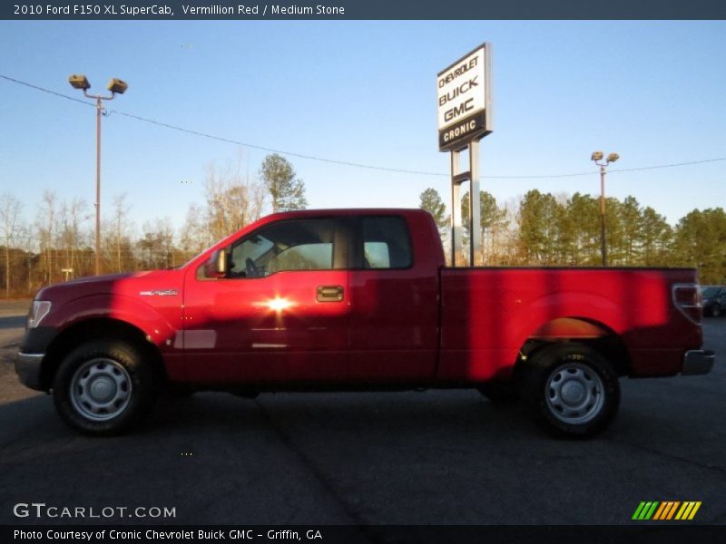 Vermillion Red / Medium Stone 2010 Ford F150 XL SuperCab