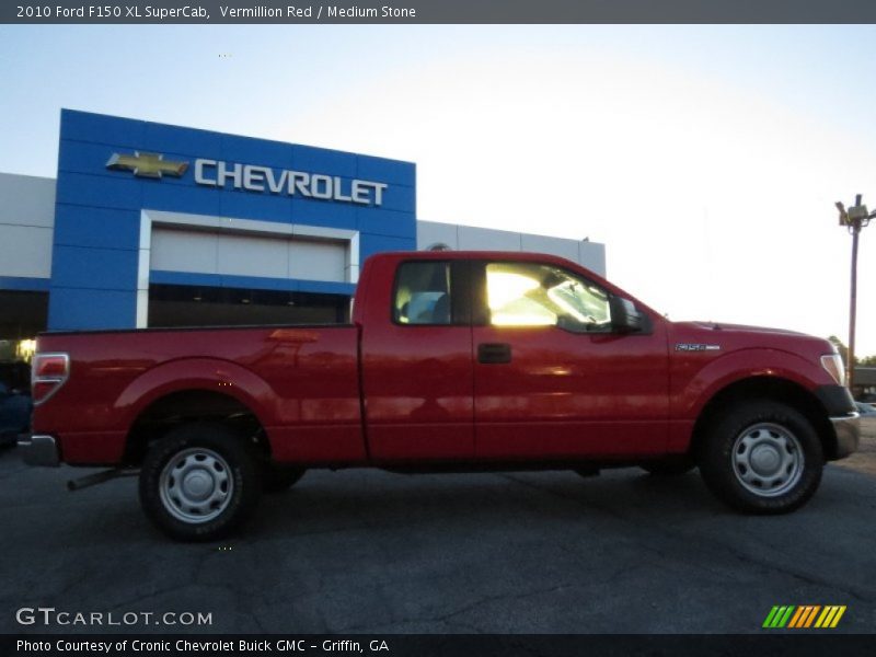 Vermillion Red / Medium Stone 2010 Ford F150 XL SuperCab