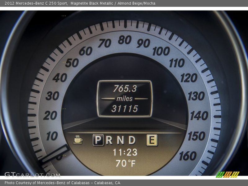 Magnetite Black Metallic / Almond Beige/Mocha 2012 Mercedes-Benz C 250 Sport