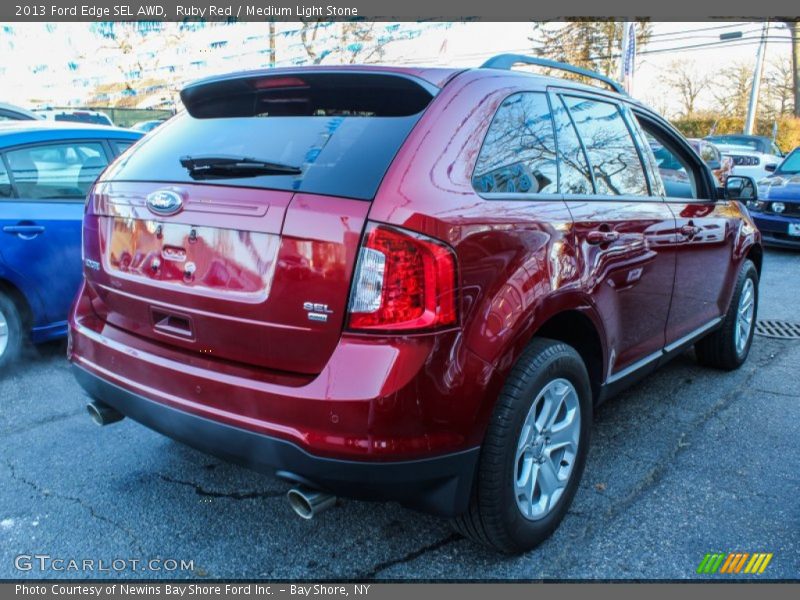 Ruby Red / Medium Light Stone 2013 Ford Edge SEL AWD