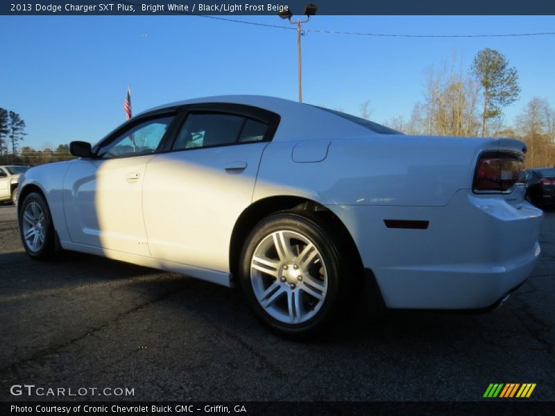 Bright White / Black/Light Frost Beige 2013 Dodge Charger SXT Plus