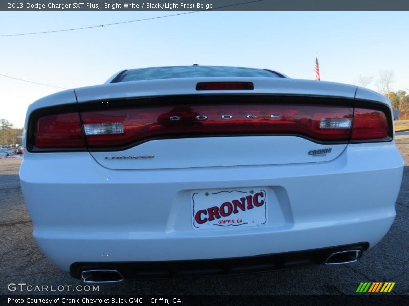 Bright White / Black/Light Frost Beige 2013 Dodge Charger SXT Plus