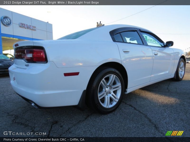 Bright White / Black/Light Frost Beige 2013 Dodge Charger SXT Plus