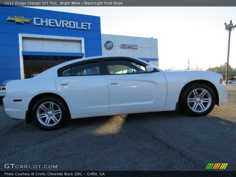 Bright White / Black/Light Frost Beige 2013 Dodge Charger SXT Plus