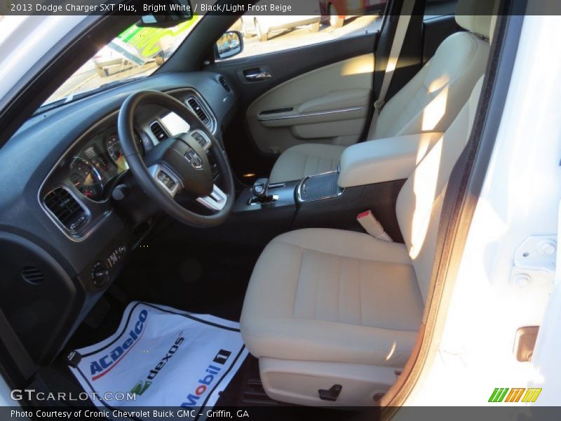 Bright White / Black/Light Frost Beige 2013 Dodge Charger SXT Plus