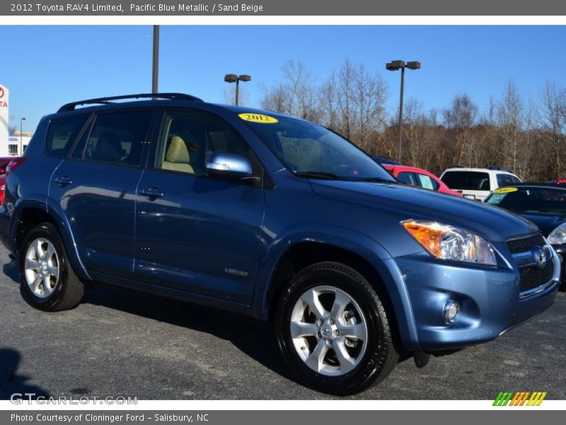 Pacific Blue Metallic / Sand Beige 2012 Toyota RAV4 Limited